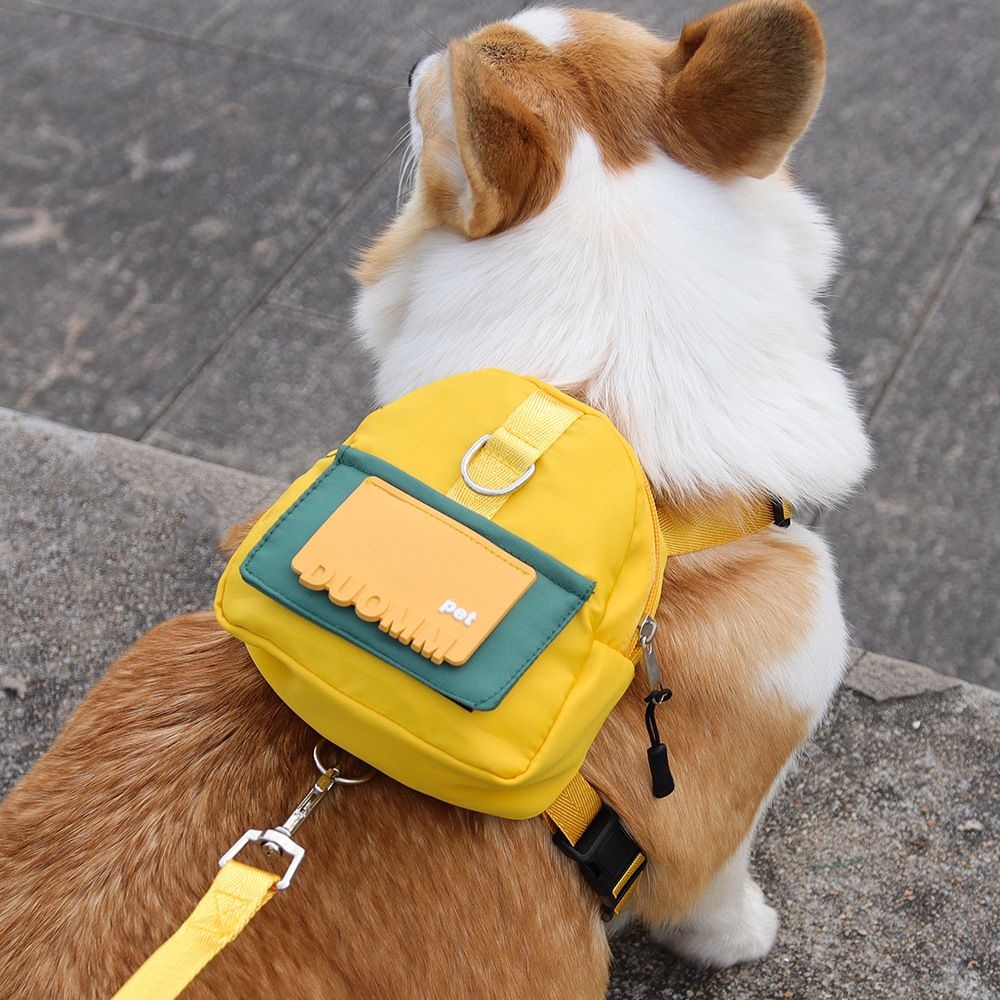 Dog Leash Cartoon Book Bag Outdoor Travel Pet From Backpack Pet Supplies Dog Leash