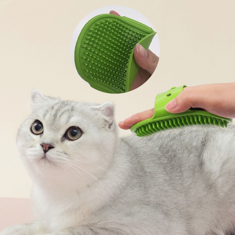 Dog Bath Brush Silicone Pet Massage Brush Short-haired Cat Bath Brush Bath Gloves Cleaning Supplies