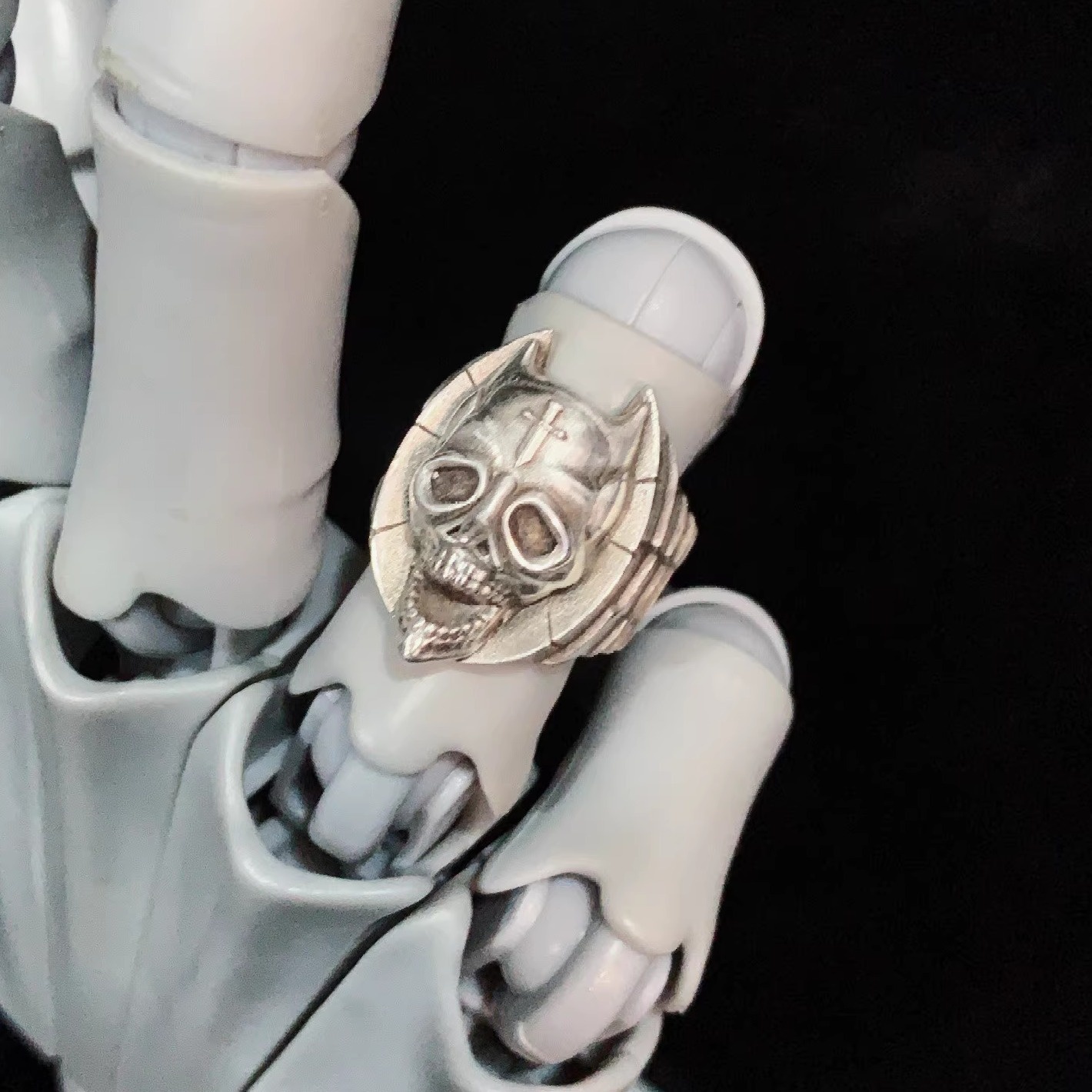 Chiba Retro Wonderful Adventure Kira Yoshida Killer Queen Withered Heart-piercing Attack Thai Silver Y Men's Opening Ring