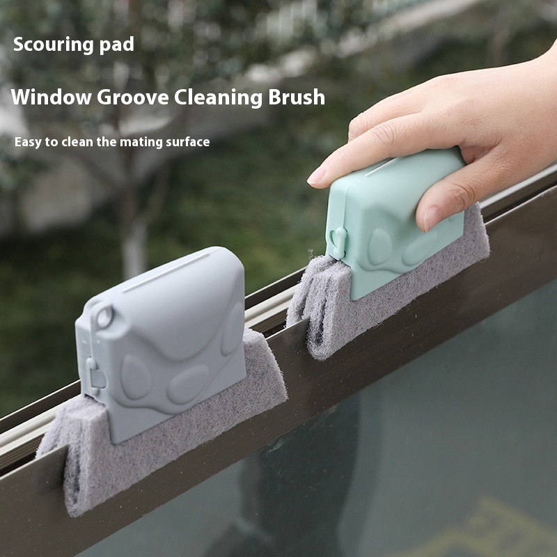 Window Door And Window Gap Groove Cleaning Brush Scouring Pad Brush Head Door And Window Groove No Dead Corner Cleaning Tool Gap Brush