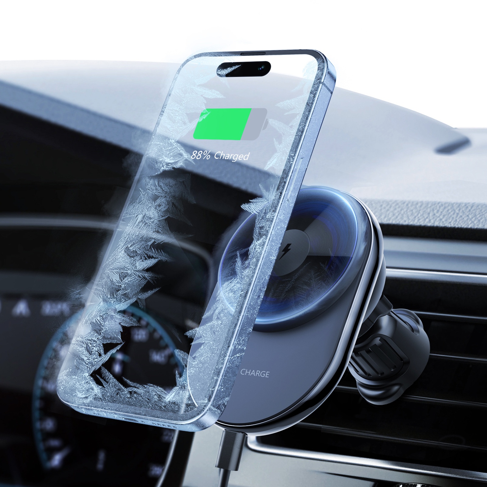 Semiconductor Mag Safe Magnetic Refrigeration Car Wireless Charger Suitable For Apple Mobile Phone Holder