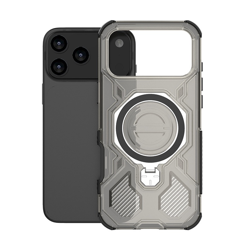 Suitable For Iphone17 Anti-Fall Mobile Phone Case J-20 Magnetic Holder Apple 16 Airbag Anti-Fall Mobile Phone Protective Cover