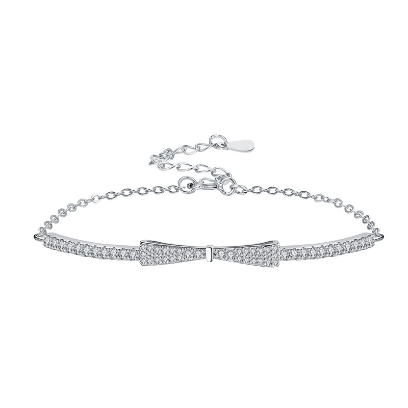 Korean-style Dongdaemun Simple Original Bow Bracelet Elegant Inlaid Zircon Girl's Daily All-match Bracelet