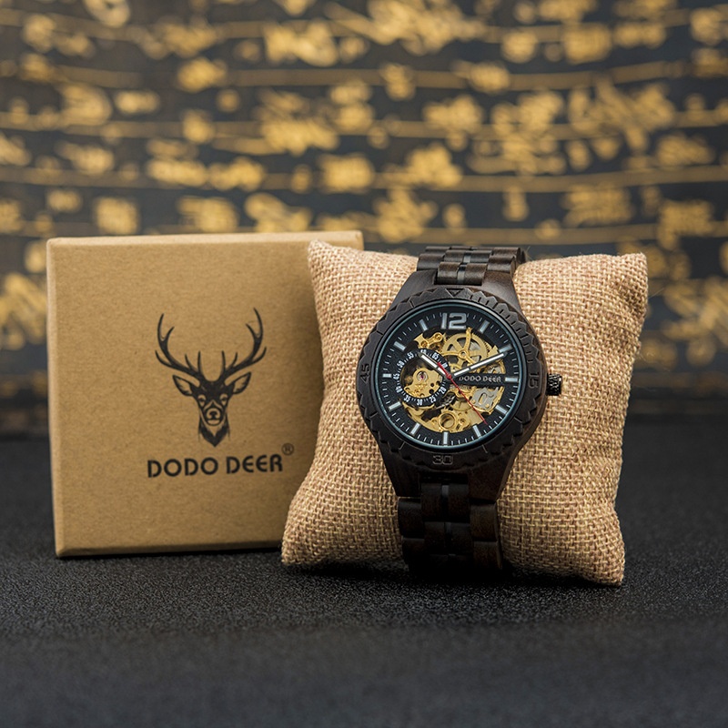DODODEERWooden Skeleton Mechanical Watch