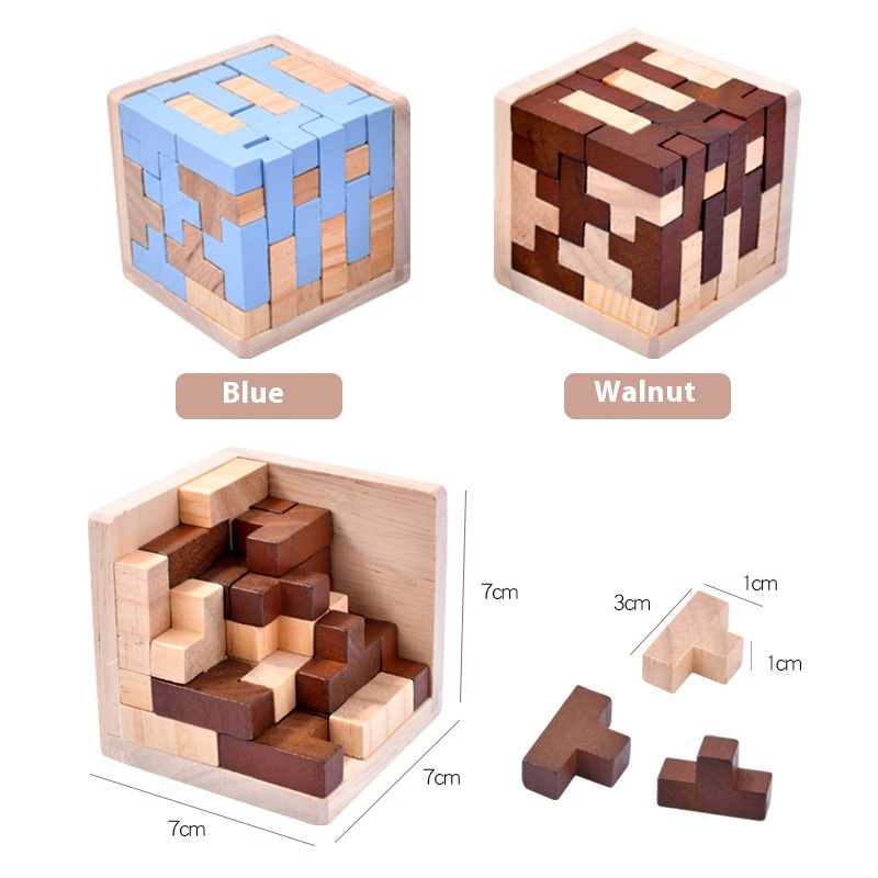 Three-dimensional Tetris Building Blocks Puzzle Educational Toys Assembled Luban Lock Stacking Children's Toys