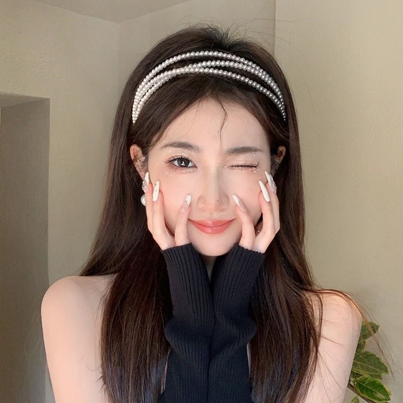 韩国珍珠发窟发箍女款高级感头箍女超仙洗脸发箍头饰
