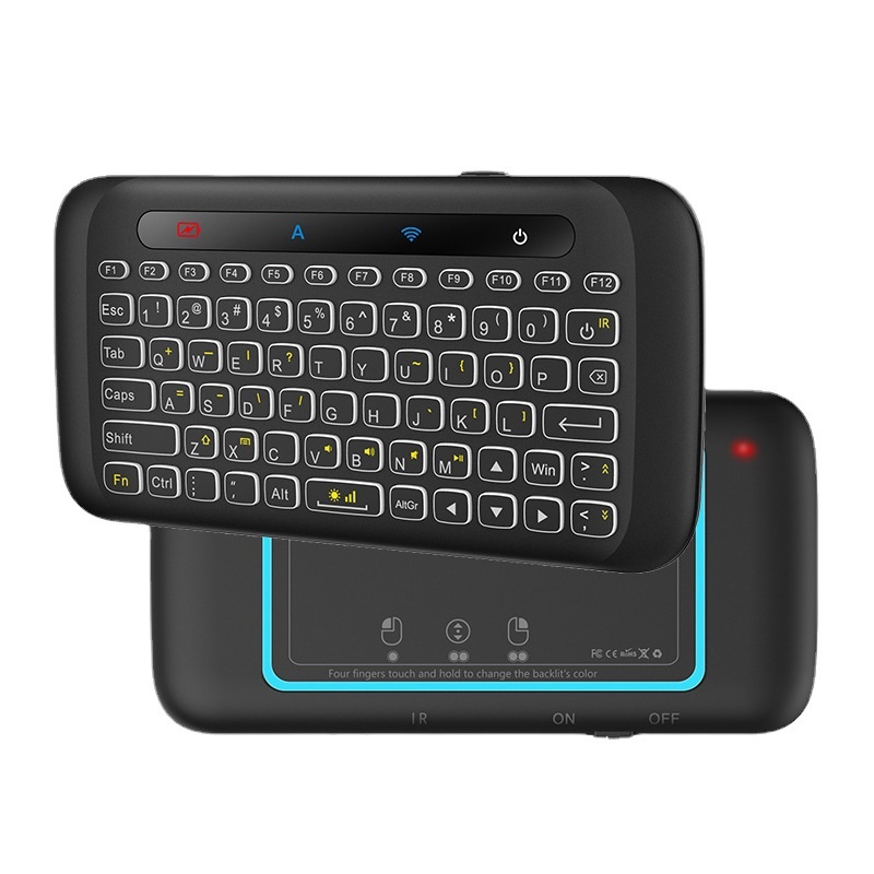 H20 Mini Backlit Keyboard Wireless Touchpad Mouse Double- Sided Keyboard And Mouse Combo Set Colorful Breathing Light