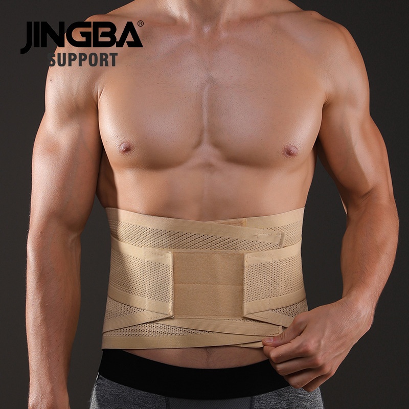 JINGBAWaist Protection Outdoor Sports Belt Weightlifting Support Pressurized Breathable Rehabilitation Belt