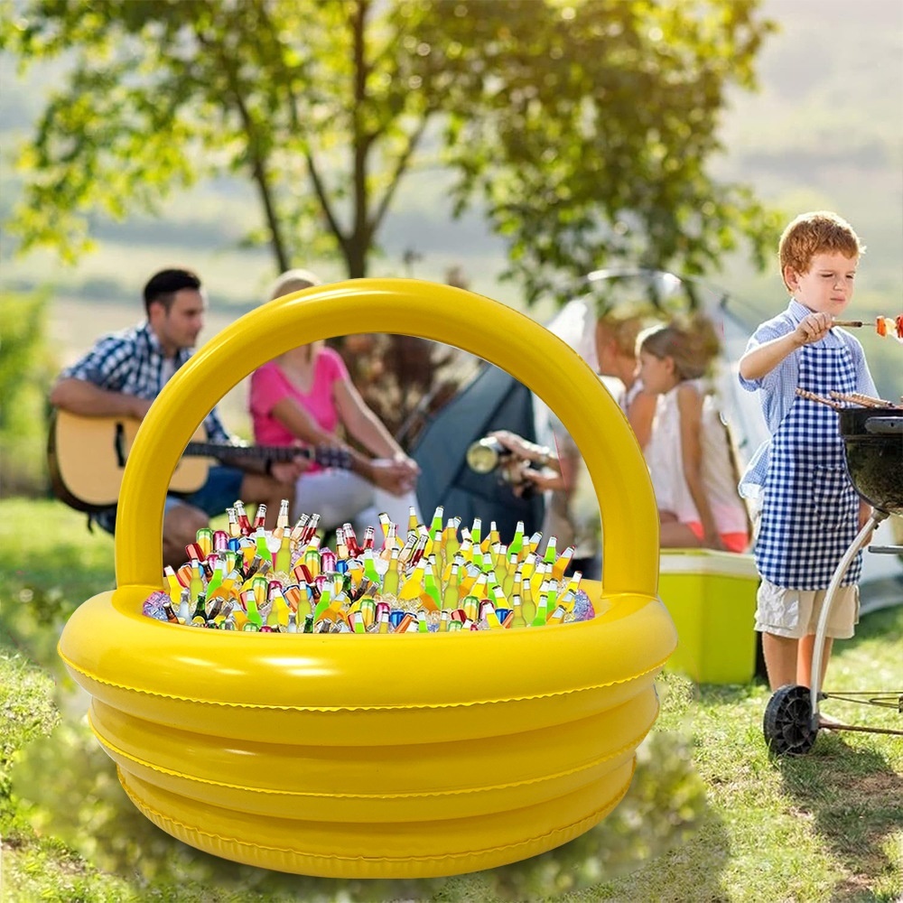 PVC Inflatable Easter Basket Ice Bucket Party Egg Storage Ice Bar Drink Bucket Easter Basket Ice Bucket