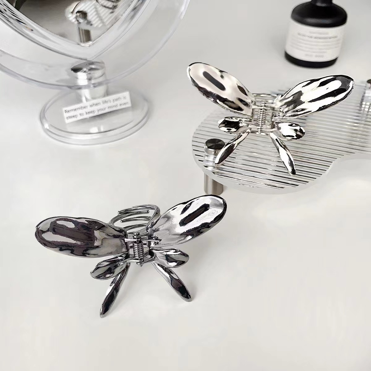Style Butterfly Small Size Hairpin For Back Of Head Bun Hairpin For Women High-grade Shark Clip Forest Style Fairy Hairpin Headdress