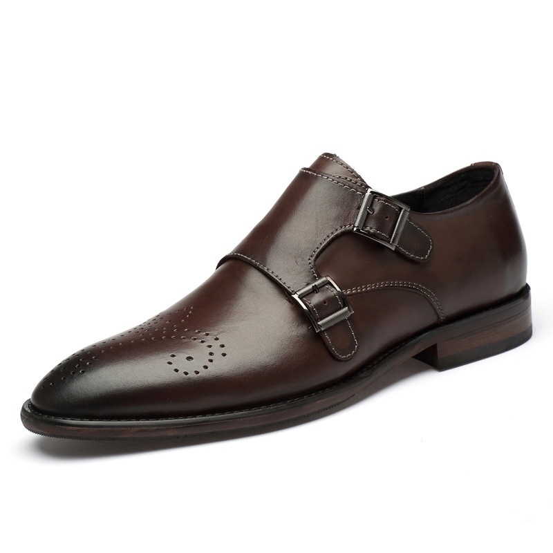 British Pointed Toe Business Men's Shoes Fashion Casual Leather Shoes Multi-color Large Size Formal Shoes