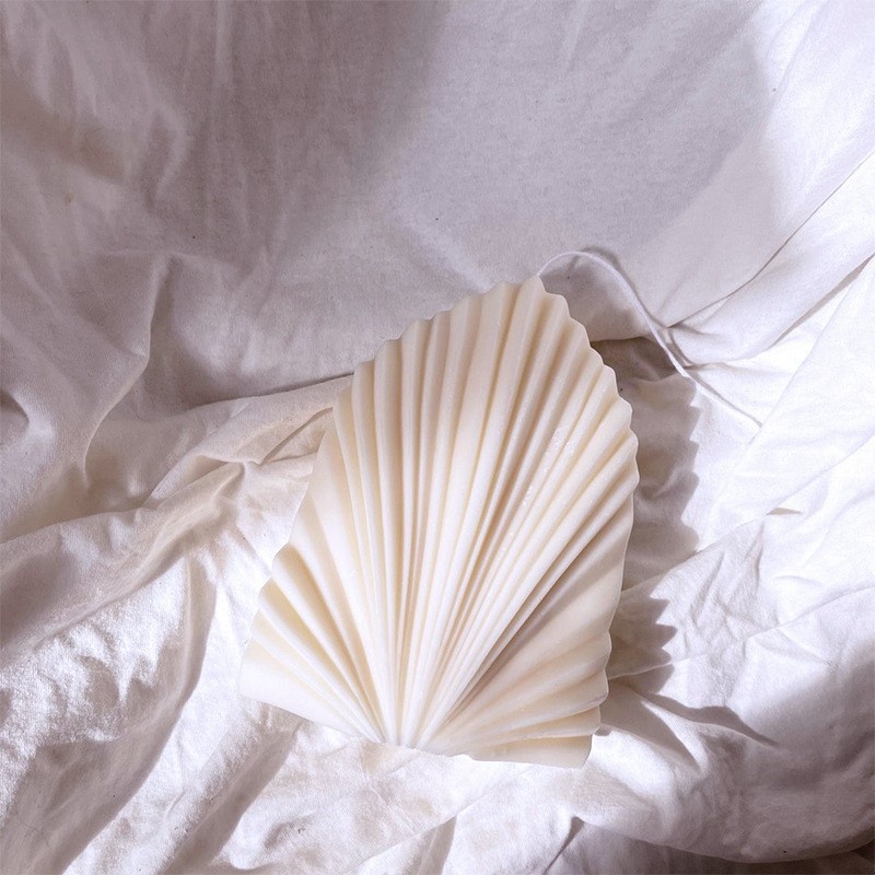 Large Scallop Silicone Mold Origami Cattail Leaf Aromatherapy Candle Ornaments Cake Silicone Mold - 2