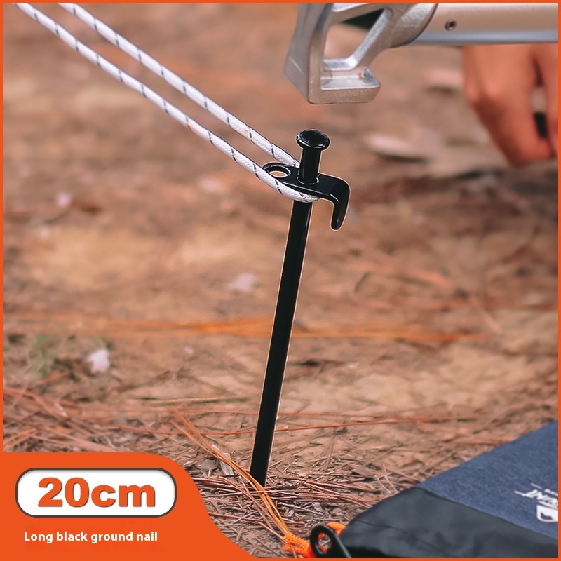 Outdoor20cm Tent Ground Nails Camping Thick Steel Nails Canopy Ground Nails Beach Ground Nails Snow Steel Nails Camping Nails