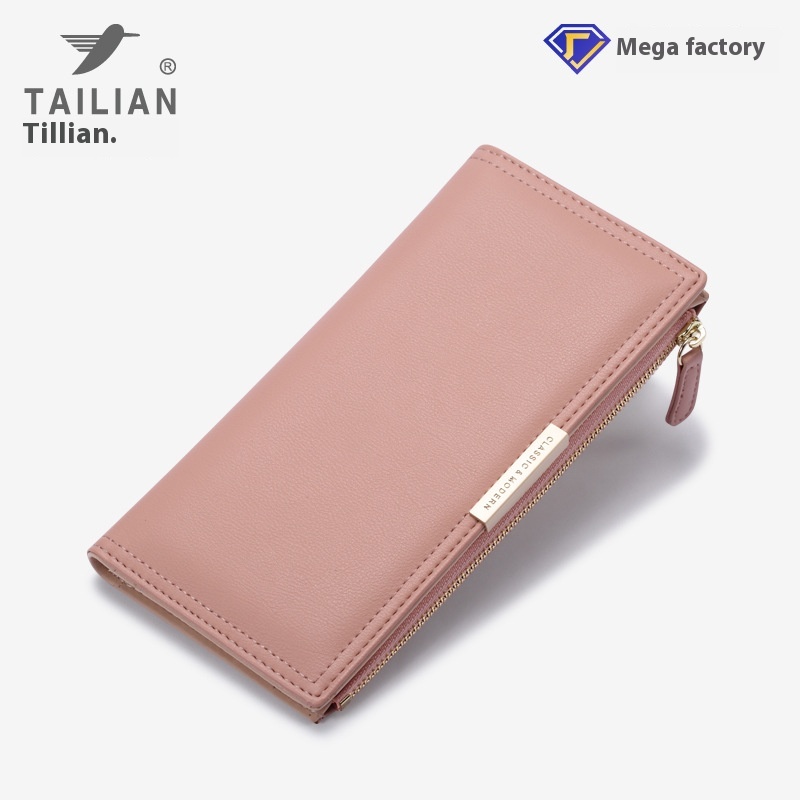 Wallet Women's Korean-style Long Wallet Multi-card Zipper Bag Women's Wallet Clutch Purse Tillian