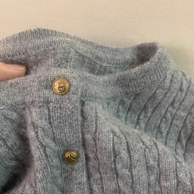 Gray Cable Sweater