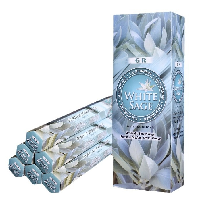 GR Indian White Sage White Sage Original Imported Handmade Aromatherapy Incense Line 291
