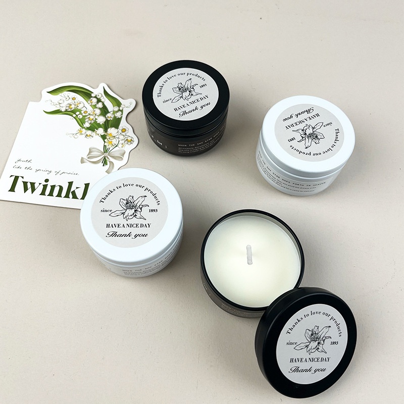 风大豆蜡马口铁罐铁盒香薰蜡烛卧室耐燃无烟生日结婚伴手礼物 - 3