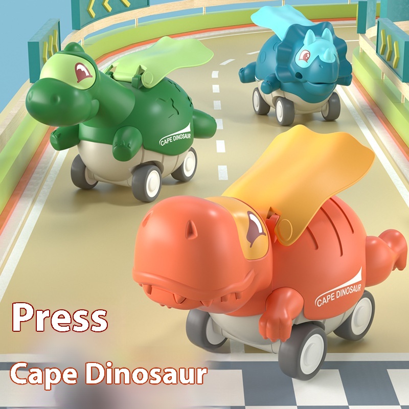 Children's Toy Car Push Cape Dinosaur Pull Back Car Boy Baby Inertia Car Night Market Stall Toys