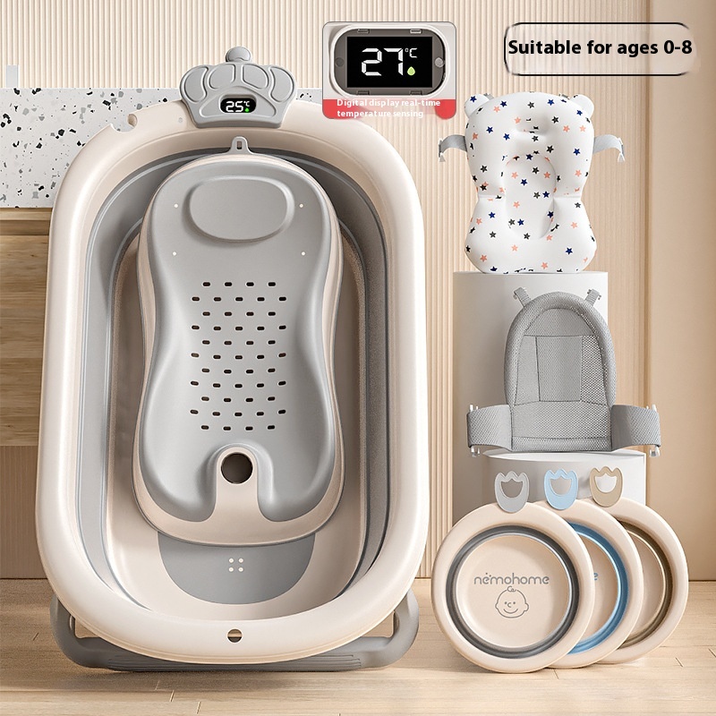 Foldable Bath Tub Baby Tub Children's Products Sitting And Lying Household Large Baby Born Children's Products