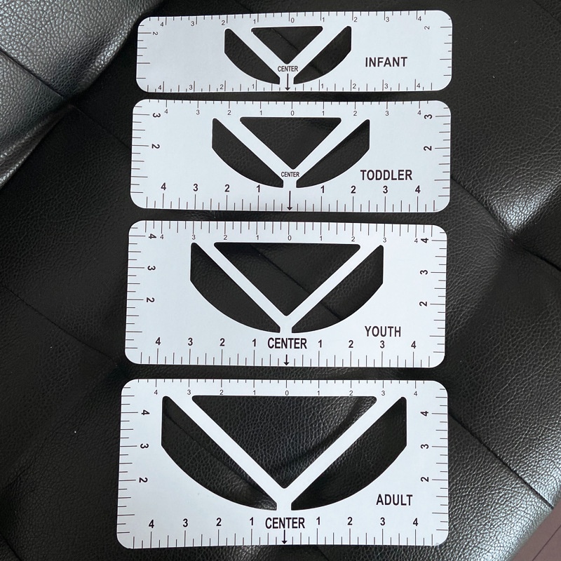 V-neck T-shirt Alignment Ruler PVCSewing Collar Measuring Tool Ruler Set Round Neck T-shirt Centering Ruler