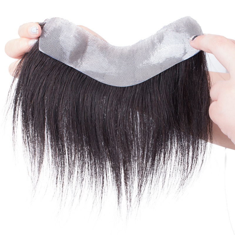 Hailline Wig Sticker Men's Biological Scalp Natural Front Thin Front Hair Replenishment Pieces Bangs M Type Wig Pieces