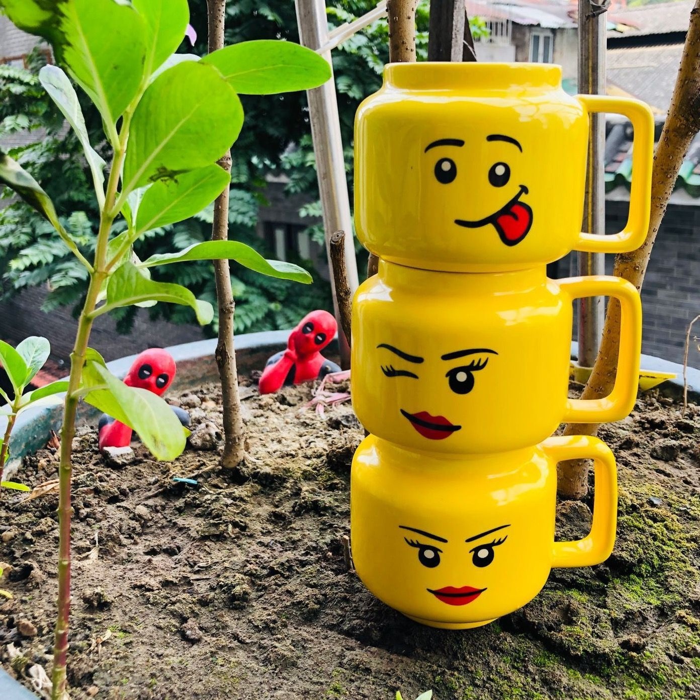 Emoji Design Boys And Girls Smiling Face Ceramic Mug Drinking Cup Water Cup Beverage Cup