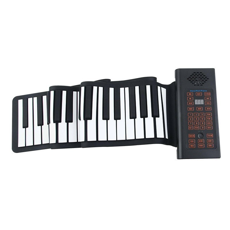 88-key Hand-rolled Piano Thickened Keys With Bluetooth Portable Silicone Electronic Keyboard For Children, Beginners And Adults