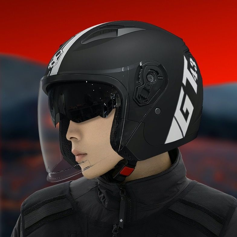 Motorcycle Helmet Half Helmet For Men And Women Suitable For Riding Electric And Motorbikes