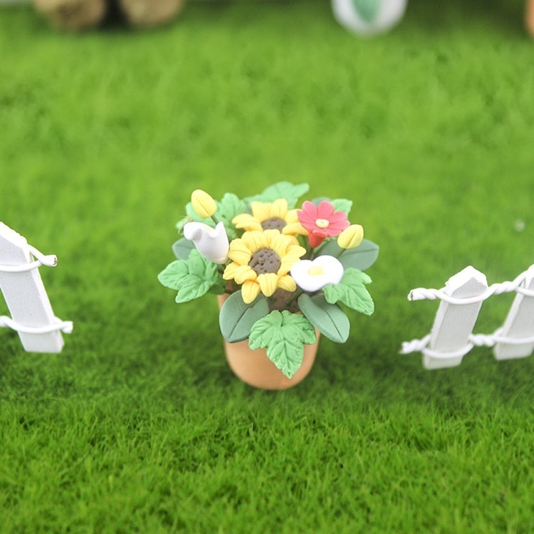 52 DOLLHOUSEMiniature Food Play Scene Model Doll House Accessories Mini Flower Pot K127