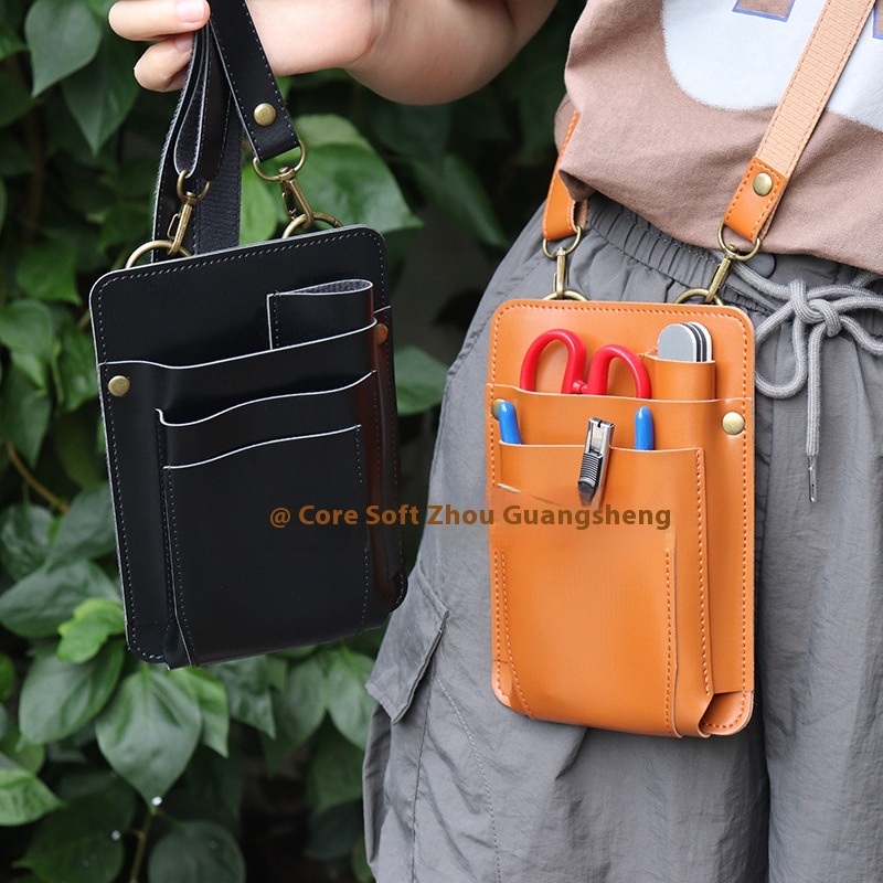 Hair Cutting Scissors Tool Bag Leather Florist Flower Arrangement Tool Waist Bag Gardening Auxiliary Tool Storage Bag