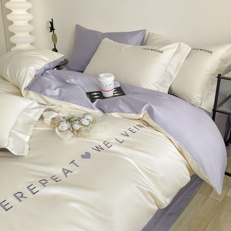 Pure Cotton Four-piece Bedding Set Sheets And Fitted Sheets