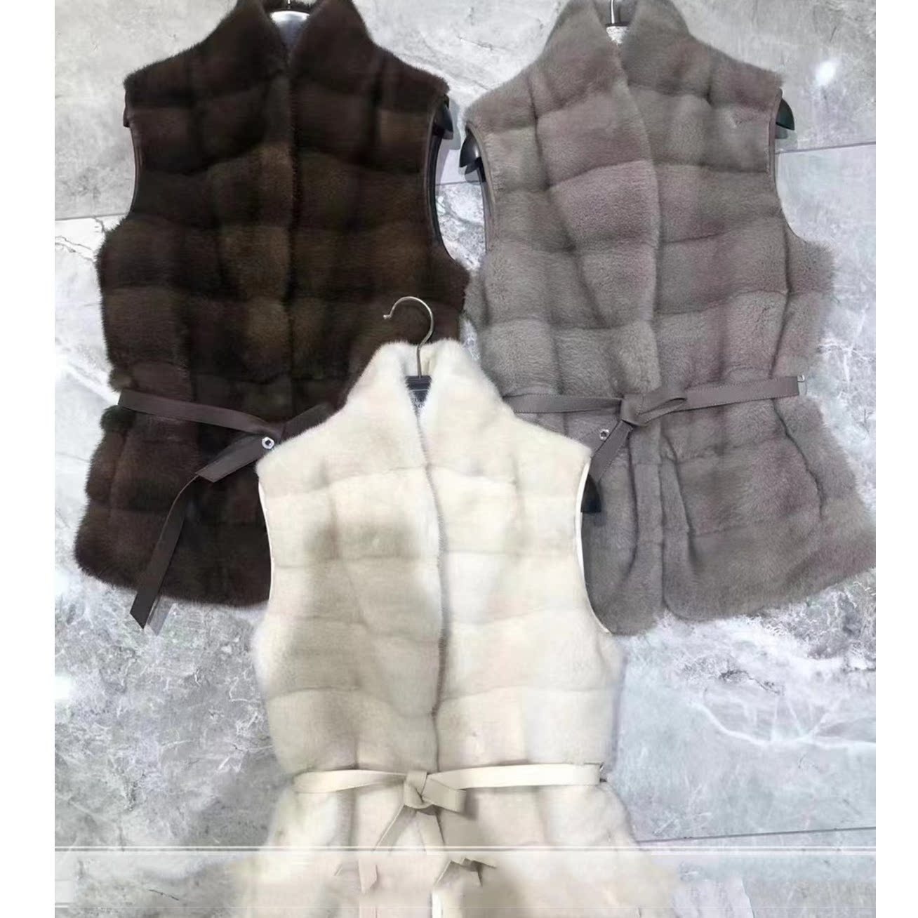 L P Double Reversible Cashmere With Imported Mink Fur Vest For Women Winter Fashion Vest Short Fur