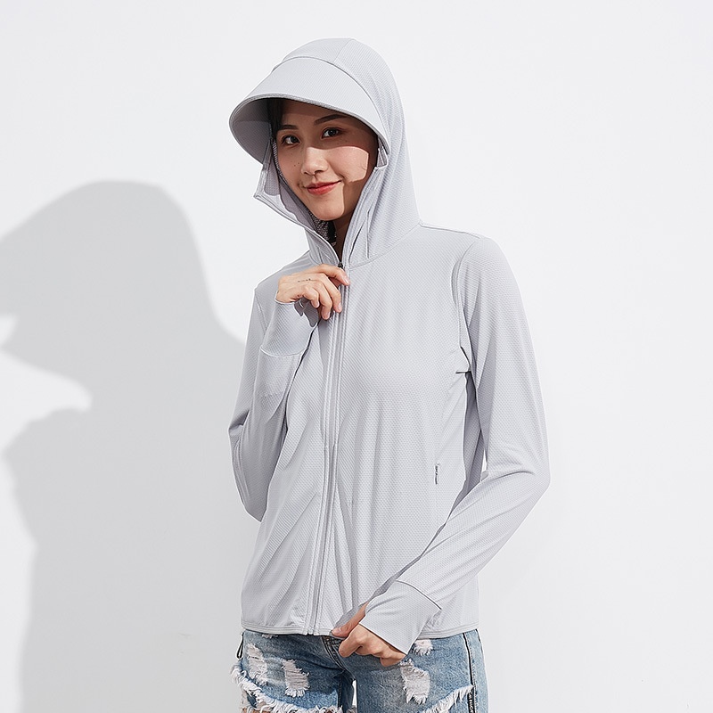 ACertain Jiao Ice Sense Sun Protection Clothing Female Summer Anti-ultraviolet Ice Silk Breathable Sun Protection Clothing Skin Clothing Male