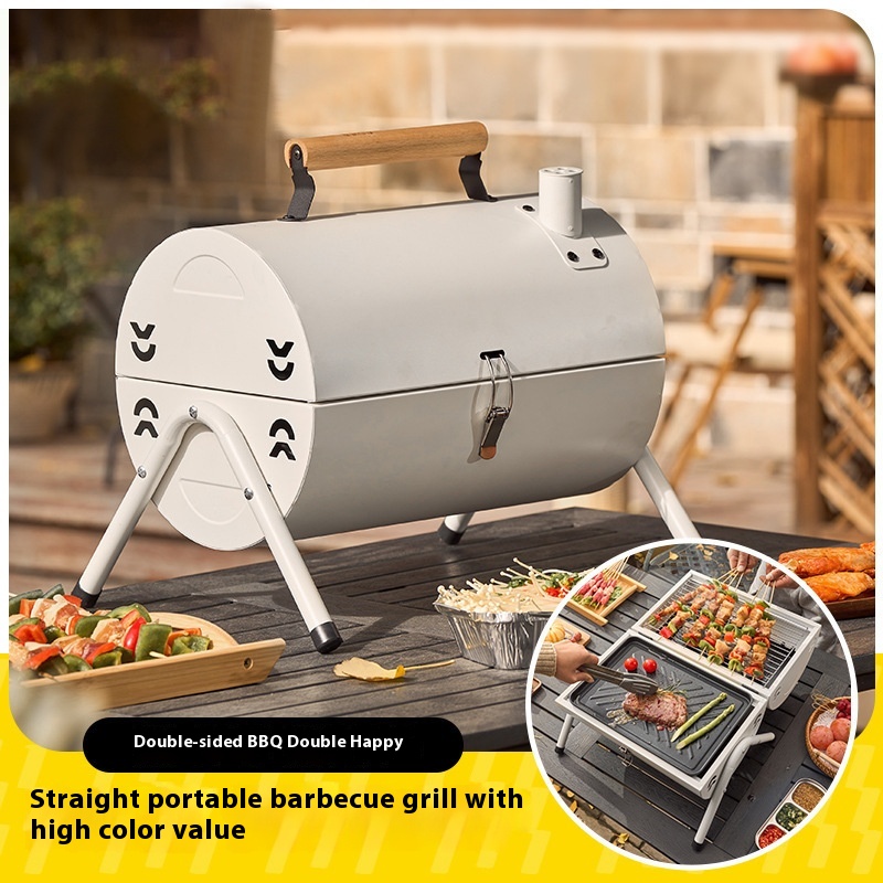 Outdoor BBQGrill Charcoal Camping Barbecue Equipment Complete Set