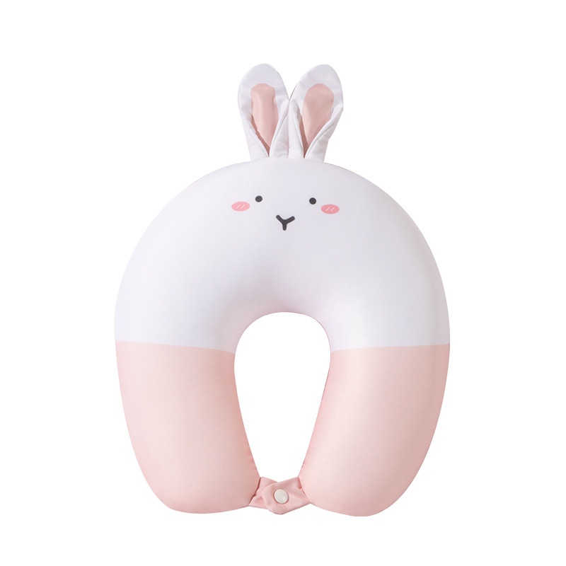 Cartoon Rabbit U-shaped Pillow Foam Particles Two-in-one Dual-purpose Pillow Pillow Rabbit Deformation Pillow Neck Pillow