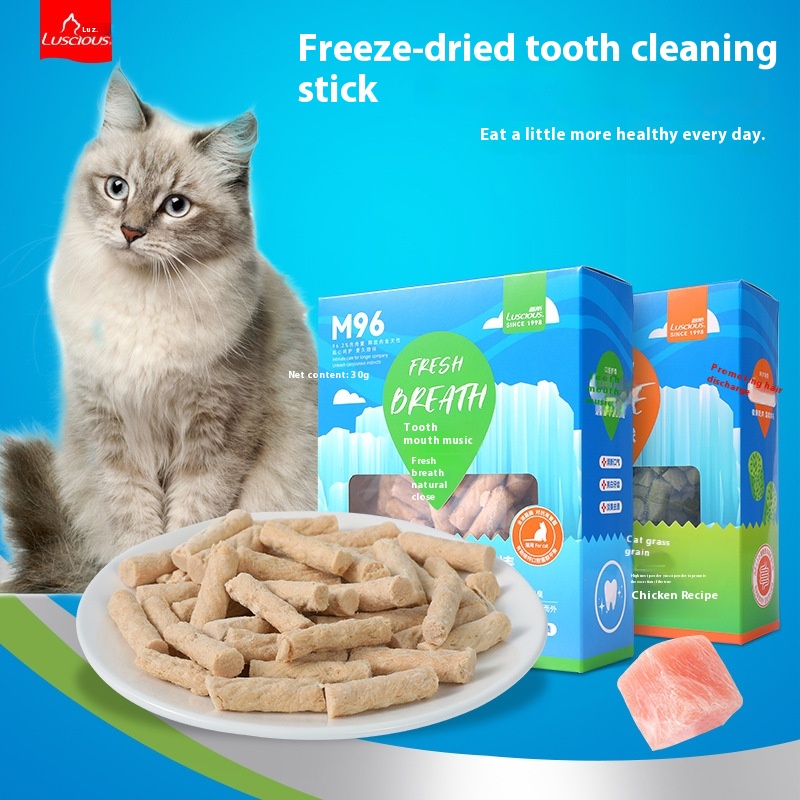 Luce Cat Grass Gra Teeth Cleaning Sticks Teeth Grinding Sticks Pet Teeth Grinding Freeze-dried Snacks Cat Hair Snacks Cat Grass Sticks