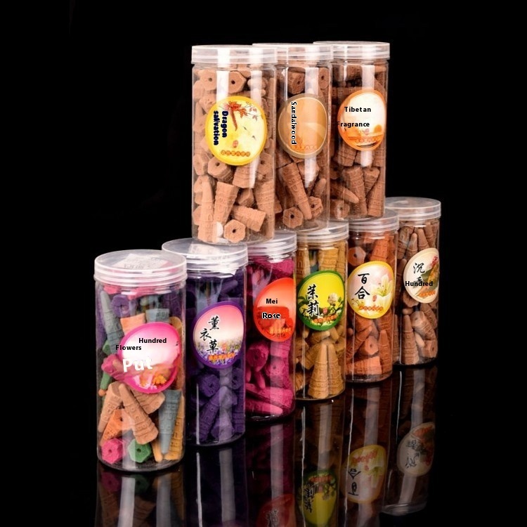 Incense Tower Incense Backflow Incense Pagoda Shape Backflow Incense Multi-flavor PVCSoft Box Packaging