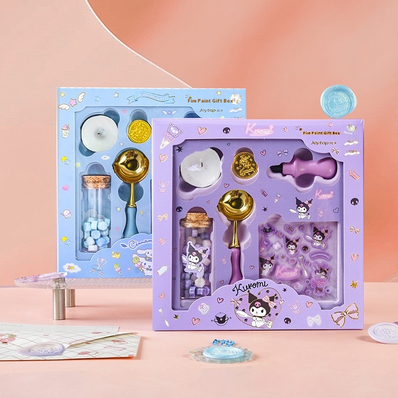 Yuemu Sanrio Dessert Party Cute Wax Seal Set Handbook Stamp Accessories DIYChildren's Wax Wax