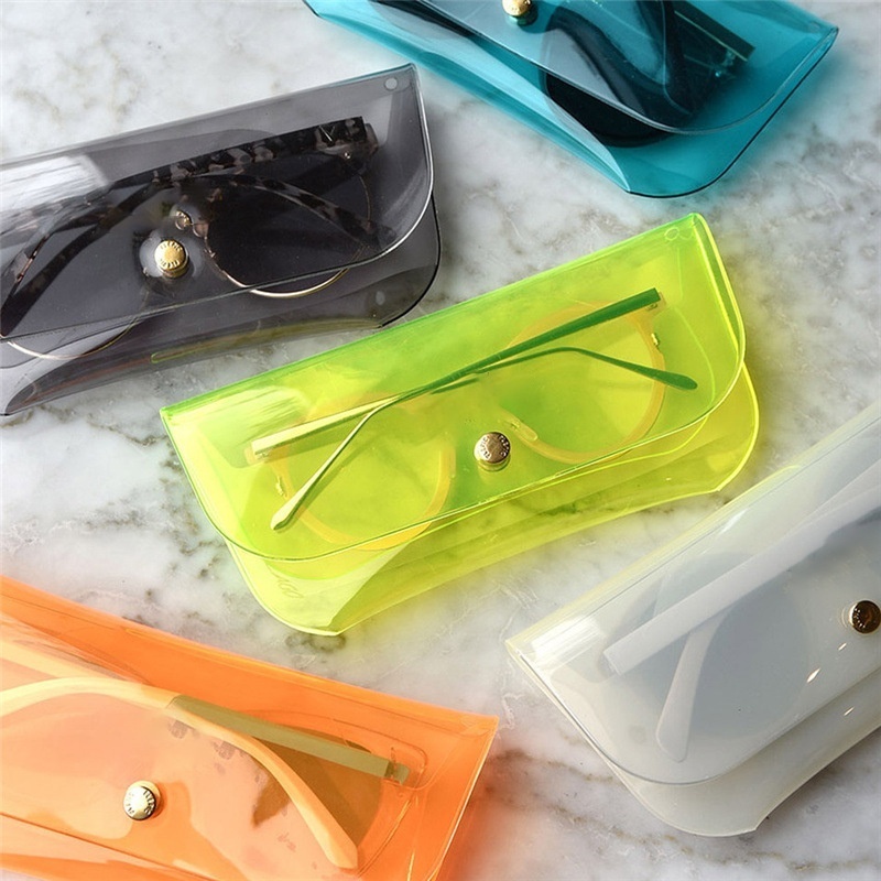 Summer Transparent Jelly Glasses Bag Men And Women Sunglasses Sunglasses Storage Protection Travel Portable Glasses Case