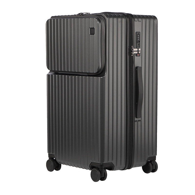 Multi-functional Large-capacity Luggage Men's And Women's Boarding Box Front Opening 24 Inch Pull Rod Suitcase 28 Inch