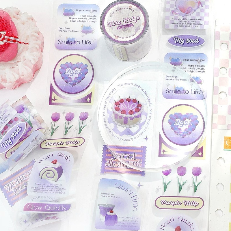 Letter Of Lovers Tape Qingkong Dessert Shop Series Creamy Sweet Cute Decoration Handbook Material Collage