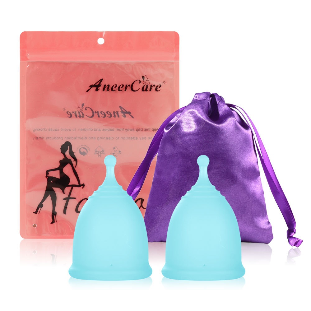 Menstrual Cup Set Menstrual Replacement Sanitary Napkin Leak-proof Female Menstrual Cup Silicone Aunt Cup