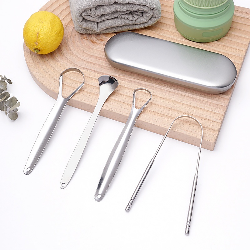 Tongue Cleaner Stainless Steel Tongue Scraper Tongue Scraper Oral Tool Dental Calculus Remover Tongue Scraper