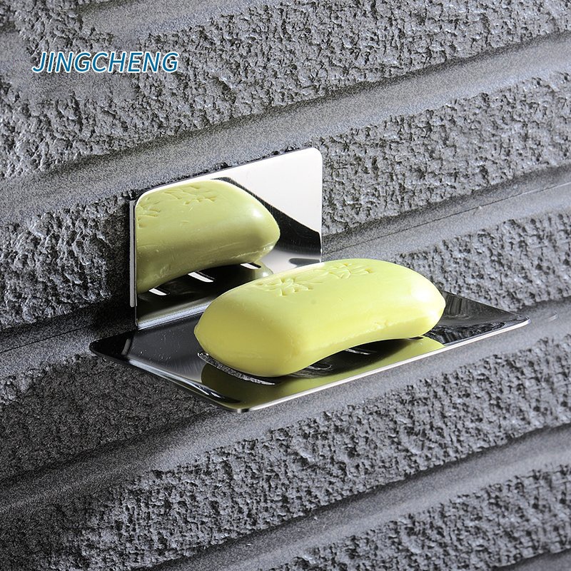 Soap Box Stainless Steel Soap Rack Wall-mounted Drain Bathroom Storage Rack Punch-free Soap Dish