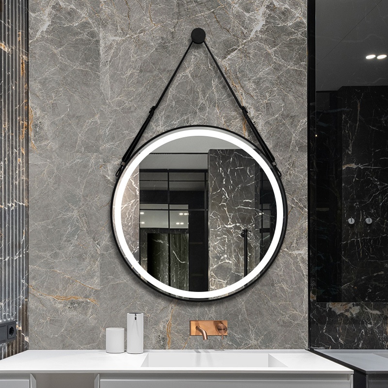 Hanging Mirror Smart Bathroom Mirror Restroom Toilet Mirror Touch Screen With Light Anti-fog Led