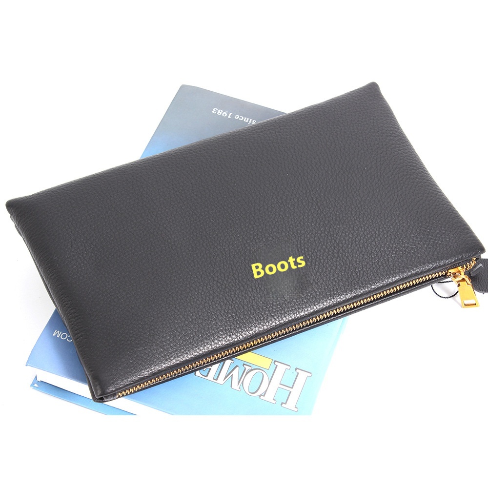 Genuine Leather Men's Handbag Casual Envelope Bag Fashion Large Wallet Street First Layer Cowhide Bag