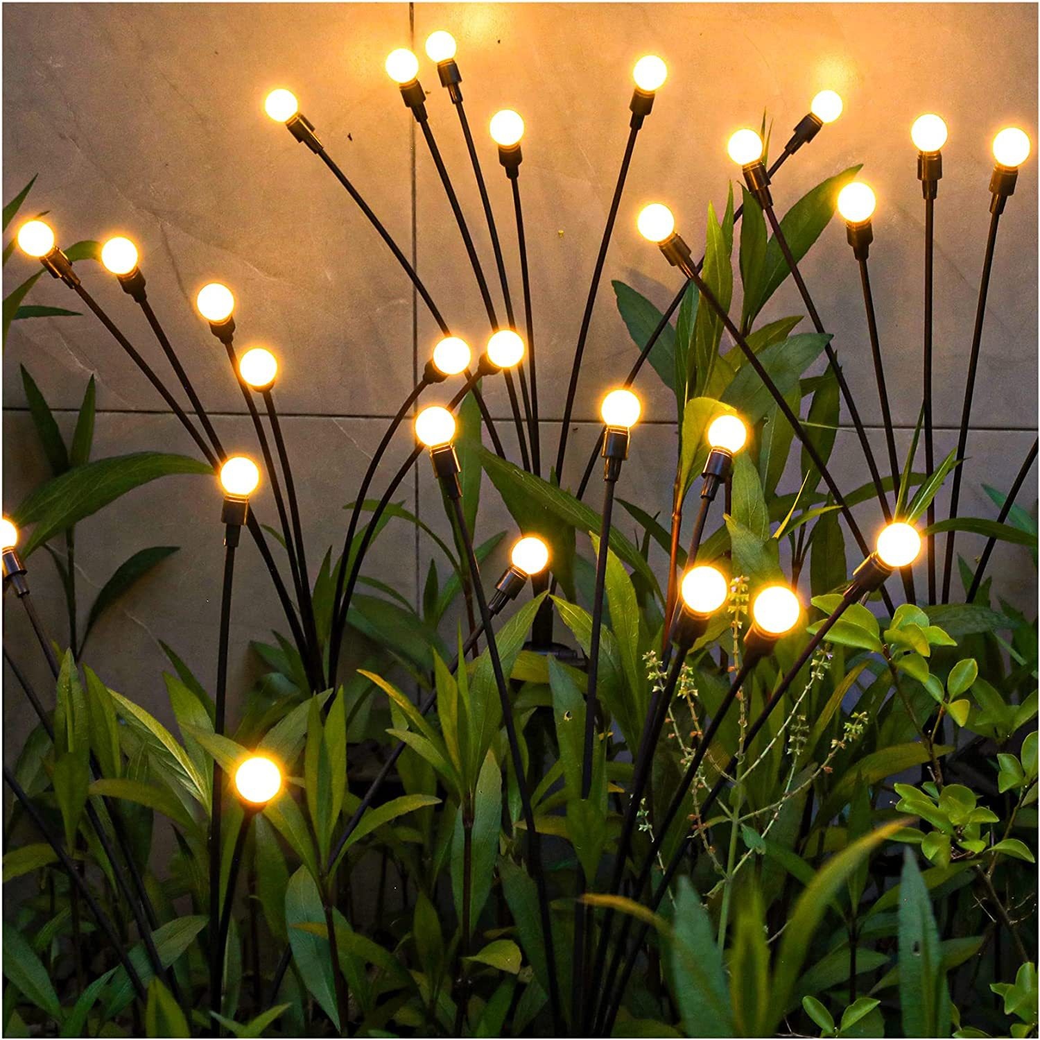 Solar Lawn Light Garden Light LEDWind-driven Firefly Ground Light Garden Decoration Holiday Light Swing