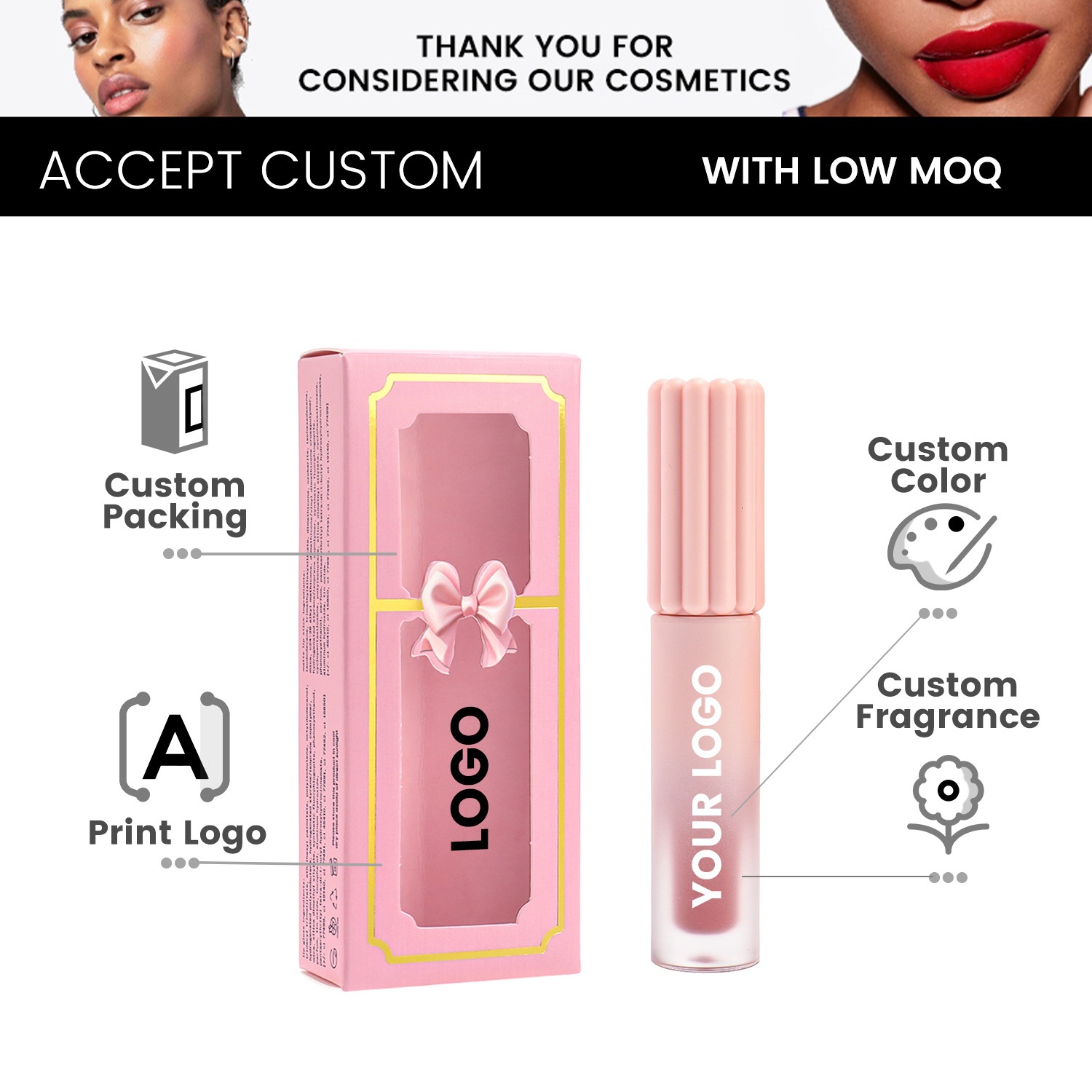 Matte Lock Color/Mirror Doodle Lip Double Texture Lip Gloss Frosted Gradient Powder Naked Lip Glaze