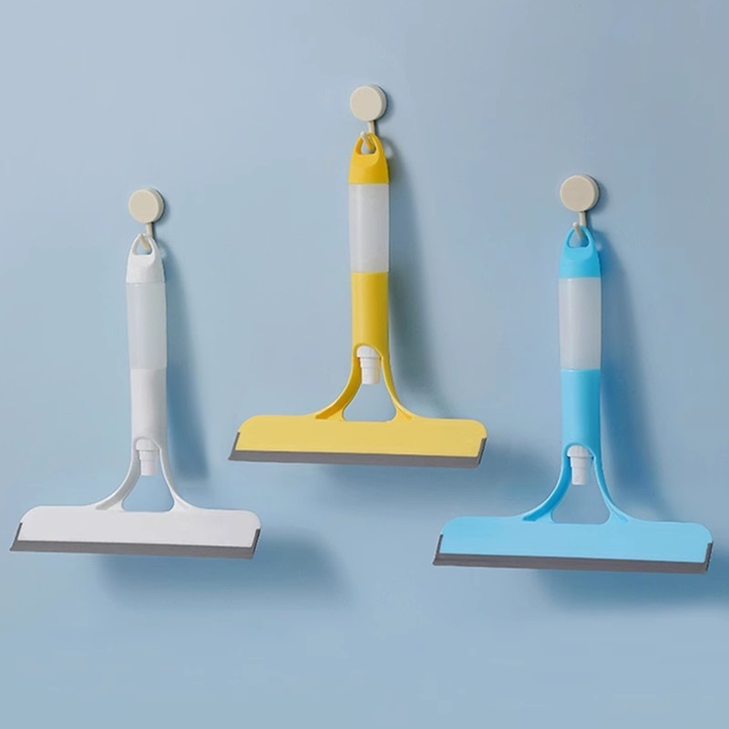 喷水玻璃刮水器浴室刮板清洁工具卫生间镜子窗户刷保洁擦玻璃神器