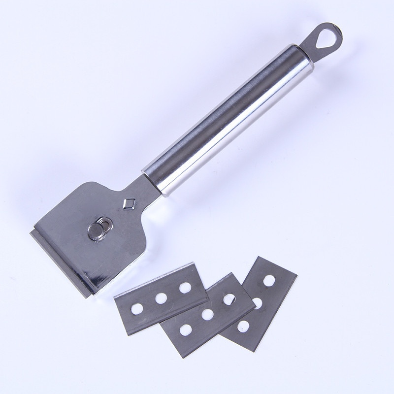 Direct Stainless Steel Glass Cleaning Spatula Double-sided Scraper Decontamination Shovel Kitchen Gadgets